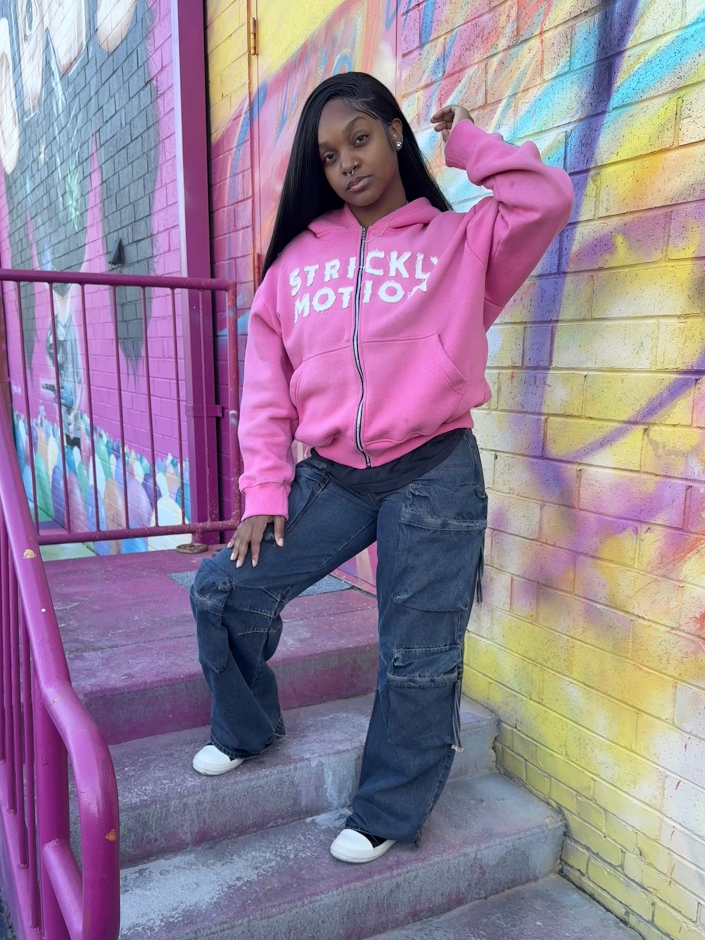 Strickly Motion Zipup - Pink